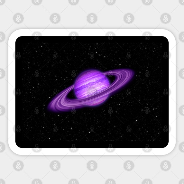 Purple Jupiter Planet Sticker by The Black Panther